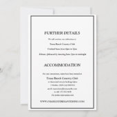 Zwart-wit elegant script kaart (Achterkant)