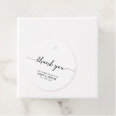 Zwart & Wit Elegant Script Party Bedankt Bedankjes Labels (In situ)
