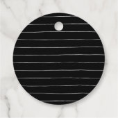 Zwart & Wit Elegant Script Party Bedankt Bedankjes Labels (Achterkant)