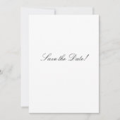 Zwart-wit Elegant Script Wedding Save The Date (Voorkant)