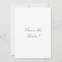Zwart-wit Elegant Script Wedding