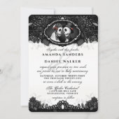 Zwart-wit elegant skeletten-samengevoegd-opnieuw u kaart (Voorkant)