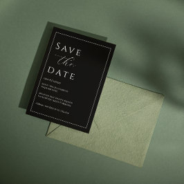 Zwart-wit Elegant Sla de datum op Save The Date