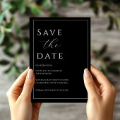 Zwart-wit Elegant Sla de datum op Save The Date