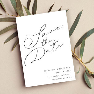 Zwart & Wit Elegant Sla de datum V2 op Save The Date