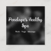 Zwart-wit Elegant Square Visitekaartje (Voorkant)