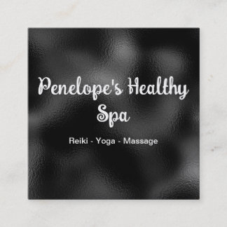 Zwart-wit Elegant Square Visitekaartje