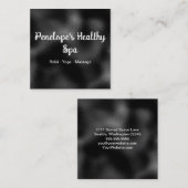 Zwart-wit Elegant Square Visitekaartje (Voorkant / Achterkant)