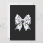 Zwart-wit Elegant Swan Princess Verloving Kaart (Achterkant)