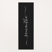 Zwart-wit Elegant Swash Handtekening Naam Yogamat (Voorkant)