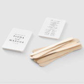 Zwart-wit Elegant Trouwprogramma Hand Fan Handwaaier (Niet-gemonteerd)