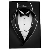 Zwart-wit Elegant Tuxedo Medium Cadeauzakje (Voorkant)