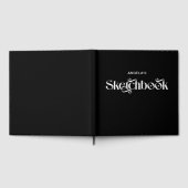 Zwart-wit Elegant Typografie Schetsboek Gastenboek (Volledig)