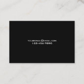 Zwart & Wit Elegant Visitekaartje (Achterkant)