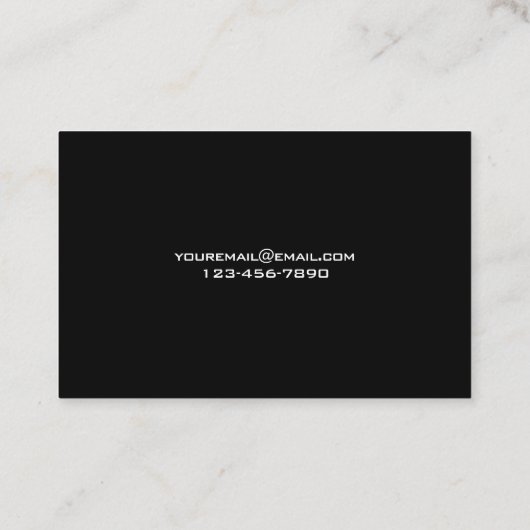 Zwart & Wit Elegant Visitekaartje (Achterkant)