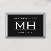 Zwart & Wit Elegant Visitekaartje (Voorkant)