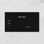 Zwart Wit Elegant Visitekaartje Luipaard (Achterkant)