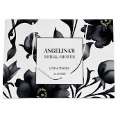 Zwart-wit  elegant vrijgezellenfeest groot cadeauzakje (Voorkant)