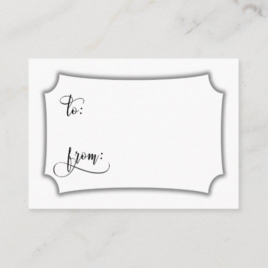 Zwart-wit elegant Vrijgezellenfeest Label Informatiekaartje (Achterkant)