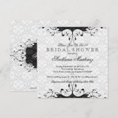 Zwart-wit elegant Vrijgezellenfeest uitnodigen Kaart (Voorkant / Achterkant)