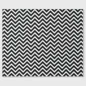 Zwart-wit Elegant Zig Zag Chevron Chic Cadeaupapier (Vlak)