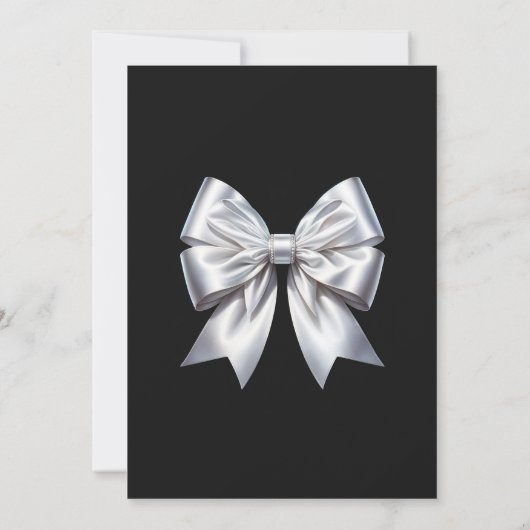 Zwart-wit Elegant Zwaan Prinses bruiloft Kaart (Achterkant)