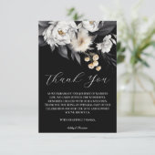 Zwart-wit elegante boho-fotosjabloon bedankkaart (Staand voorkant)