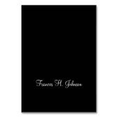 Zwart & Wit Elegante Calligrafie Naam Plaats Kaart (Voorkant)