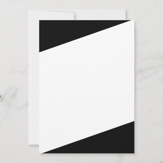 Zwart-wit elegante chic feest uitnodigingen (Achterkant)