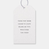 Zwart & Wit Elegante Kalligrafie Dank u Cadeaulabel (Achterkant)