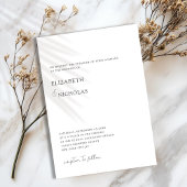 Zwart-wit elegante klassieke minimale bruiloft kaart