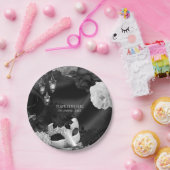 Zwart & Wit Elegante Masquerade Party Borden Papieren Bordje (Feest)