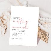 Zwart-wit elegante minimalistische bruiloft kaart