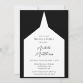 Zwart-wit Elegante Minimalistische Brunch & Bubbly Kaart (Voorkant)