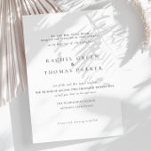 Zwart-wit Elegante Minimalistische formele bruilof Kaart