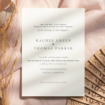 Zwart-wit Elegante Minimalistische formele bruilof