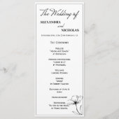 Zwart-wit Elegante Moderne Bruiloft Programmakaart (Voorkant)