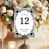  Zwart & Wit Elegante Monochrome bruiloft Kaart