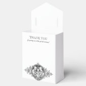 Zwart-wit Elegante religieuze bruiloft Bedankdoosjes (Geopend)