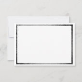 Zwart wit elegante romantische bloemen Save The Da Save The Date (Achterkant)