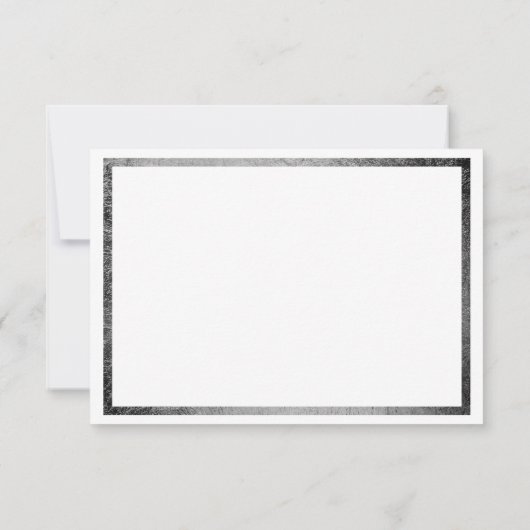 Zwart wit elegante romantische bloemen Save The Da Save The Date (Achterkant)