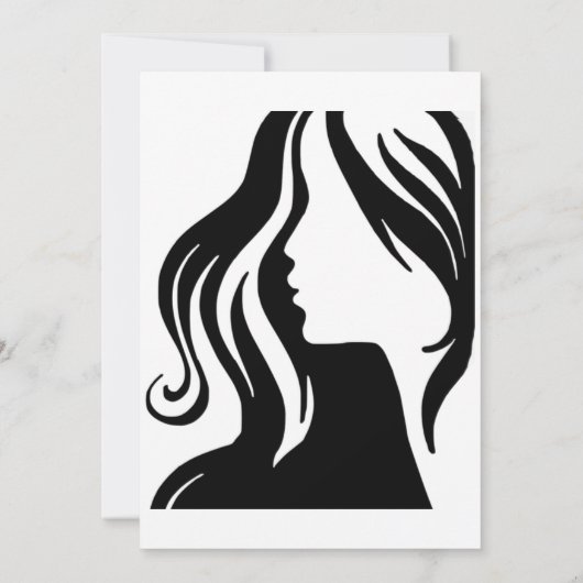 Zwart wit elegante schoonheidssalon grand opening kaart (Achterkant)