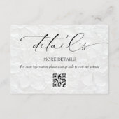 Zwart-wit Elegante Trouwdetails Informatiekaartje (Voorkant)