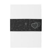 Zwart-wit elegante trouwfeest uitnodigingen wikkel (Achterkant Voorbeeld)