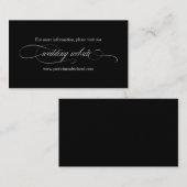 Zwart-wit Elegante Trouwwebsite Visitekaartje (Voorkant / Achterkant)