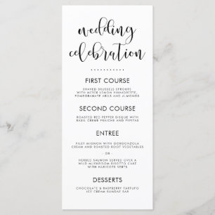 Zwart & Wit Elegante Typografie & Polka Dots Menu