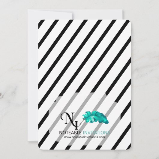 Zwart-wit Elegante Wijnbruiloft Save the Date (Achterkant)