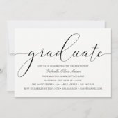 Zwart-wit elegantie | Afstudeerpartij Kaart (Voorkant)