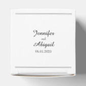 Zwart Wit Elegantie Bruiden Bruiloft Favor Box Bedankdoosjes (Bovenkant)