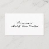 ZWART-WIT ELEGANTIE - TAFEL PLAATSING KAARTEN PLAATSKAARTJE (Achterkant)